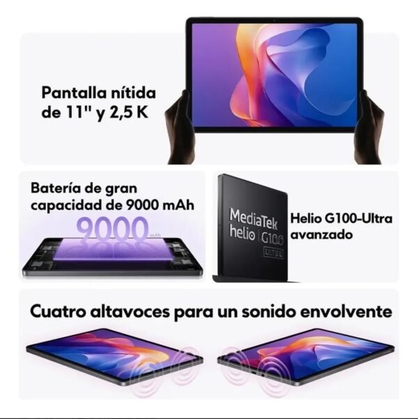 Tablet Xiaomi Redmi Pad 2, 128gb 4 Ram Color Gris Grafito SIM-Card 4G